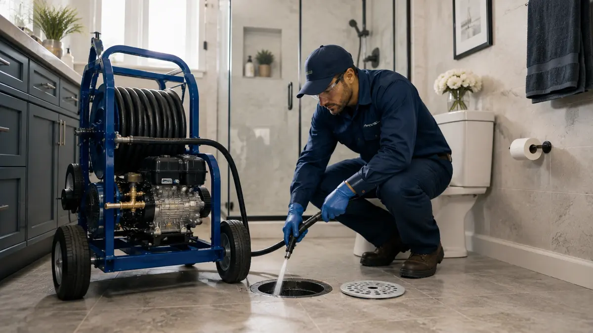 Bathroom Drain Hydro Jetting in Bakersfield