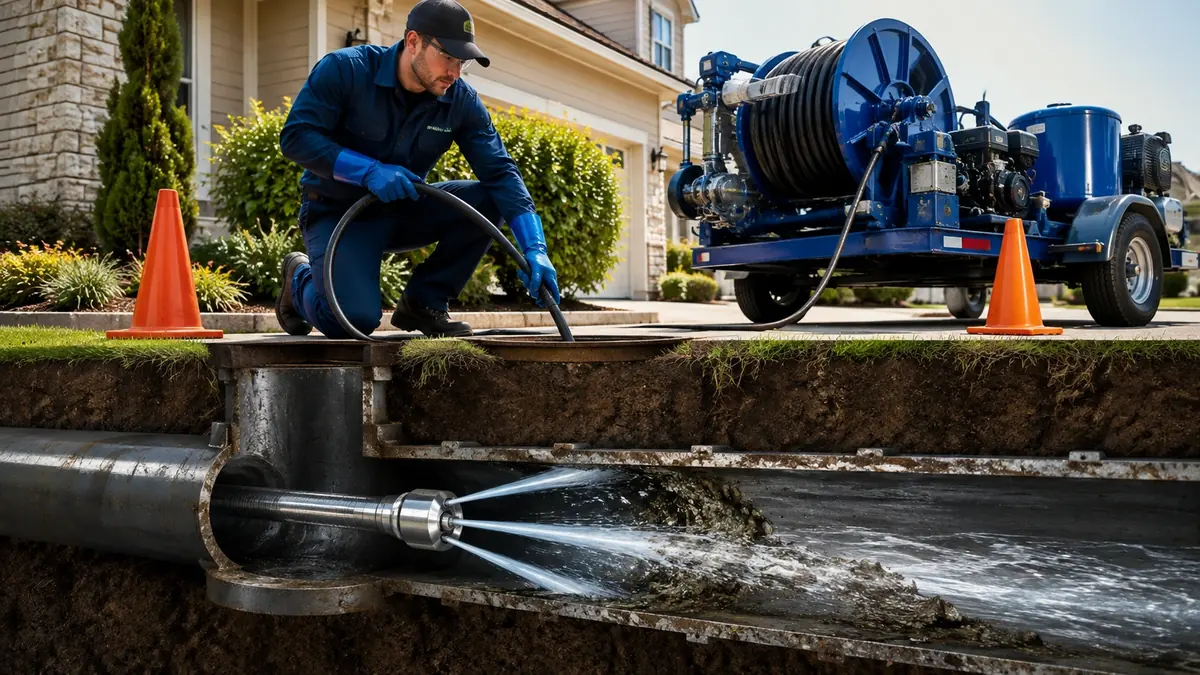 Main Sewer Line Hydro Jet Cleaning in Bakersfield