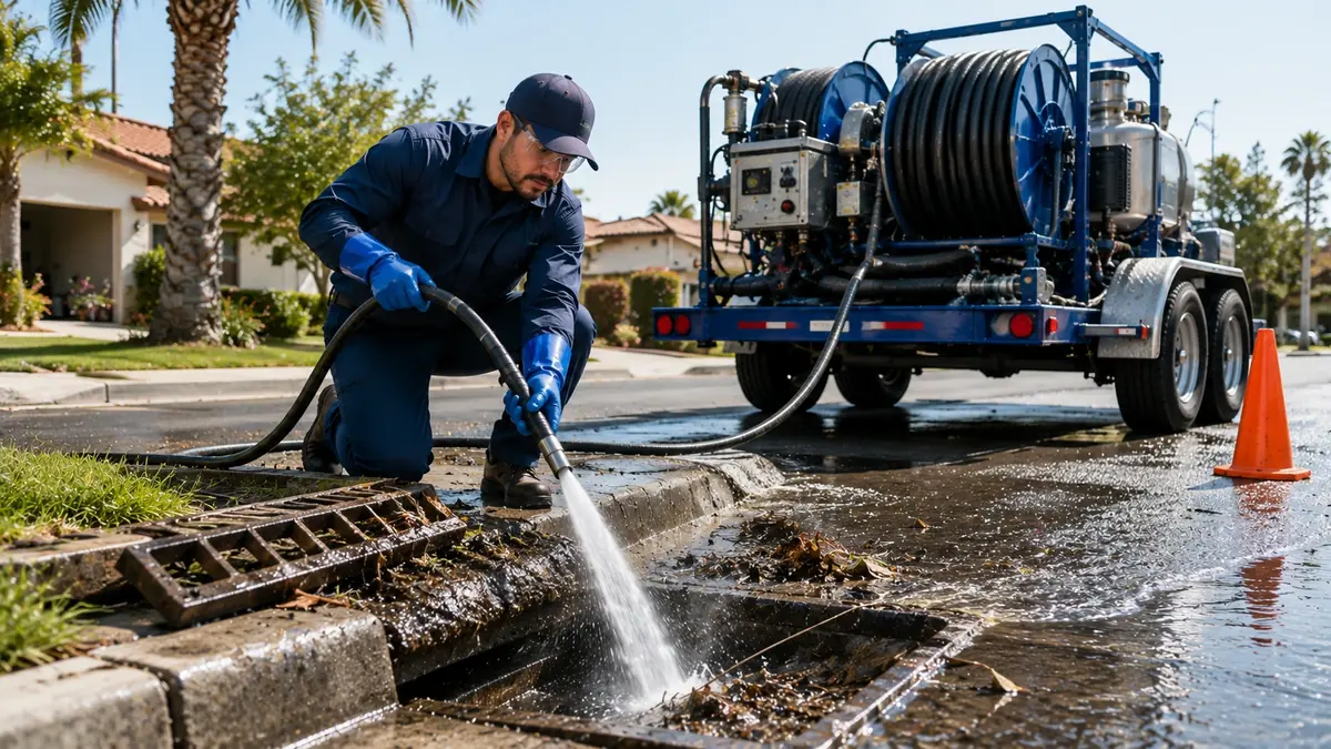 Storm Drain Hydro Jet Cleaning in Bakersfield